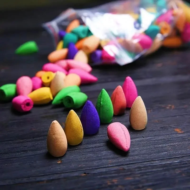 Backflow Incense Cones – Mixed Natural Scents for Waterfall Burners